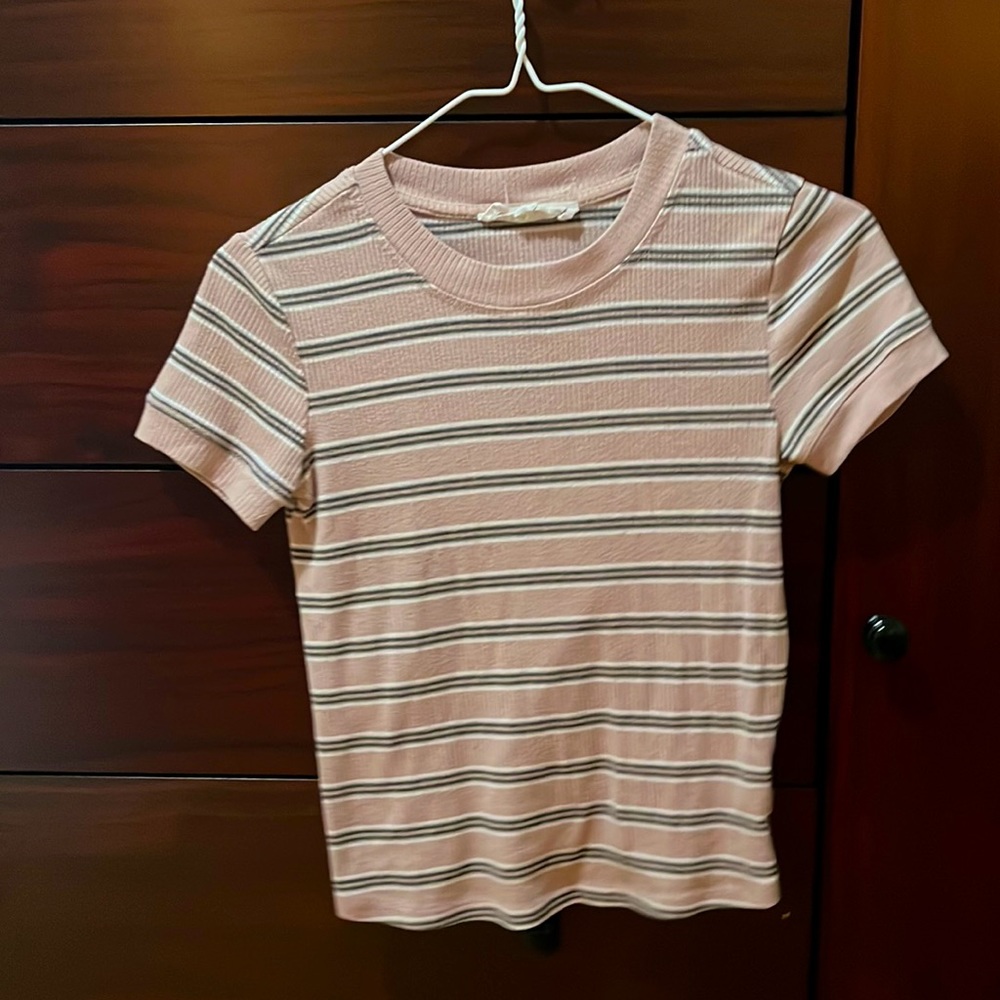 Hippie rose XS pink striped shirt